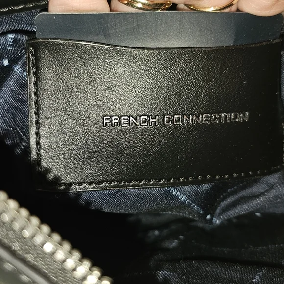 French Connection Charm Smooth Ring Closure Hobo Handbag - Picture 12 of 13